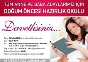 Tüm Anne ve Baba Adayları için Doğum Öncesi Hazırlık Okulu